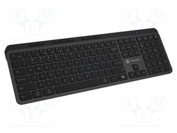 Keyboard; black; USB A; wireless,US layout; with LED; Len: 1.5m