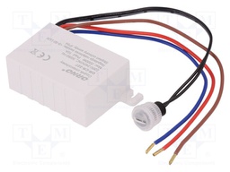 Twilight switch; IP54; 230VAC; SPST-NO; 56.8x37.3x24mm; 10A