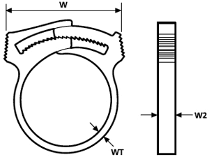 Fixing clamp; ØBundle : 11.4÷13.7mm; W: 5.9mm; polyamide; black