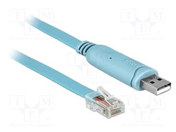 Cable; USB 2.0; RJ45 plug,USB A plug; 2m; blue; Interface: RS232
