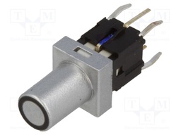 Switch: keypad; Pos: 2; SPST-NO; 0.05A/12VDC; silver; Illumin: LED