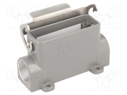 Enclosure: for HDC connectors; size 16A; with latch; angled; M25
