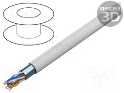 Wire; YTKSYekw; telecommunication; solid; Cu; 4x2x0,5mm2; PVC