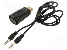 Adapter; D-Sub 15pin HD socket,HDMI plug; black