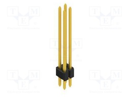 Connector: pin strips; pin header; male; PIN: 4; 1.27mm; THT; 2x2