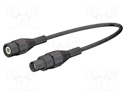 Test lead; BNC male plug-BNC female plug; Len: 2m; black; Z: 50Ω