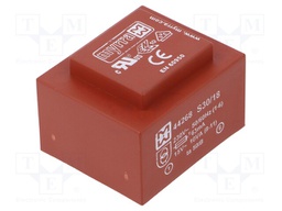 Transformer: encapsulated; 10VA; 230VAC; 15V; 667mA; Mounting: PCB