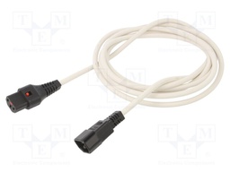 Cable; IEC C13 female,IEC C14 male; 3m; with IEC LOCK locking