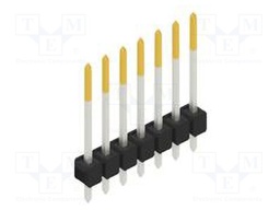 Connector: pin strips; pin header; male; PIN: 7; 2.54mm; THT; 1x7