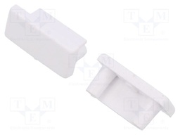 Cap for LED profiles; white; ABS; Pcs: 20; BEGTON12