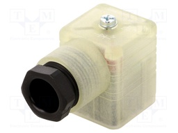 Connector: valve connector; plug; form A; 18mm; female; PIN: 3; 8A