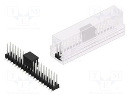 Connector: pin strips; pin header; male; PIN: 38; 2.54mm; SMT; 2x19