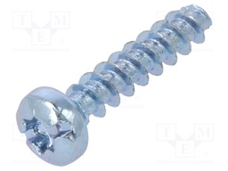 Screw; for plastic; 3x14; Head: cheese head; Torx®,slotted; steel
