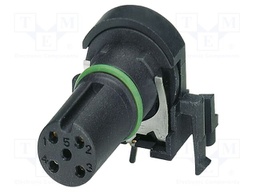 Connector: M12; contact insert; PIN: 4; 250V; angled; IP67; THT; 4A