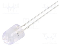 CRLED; 8mm; blue; 5800mcd; 30°; Front: convex; 20V; No.of term: 2