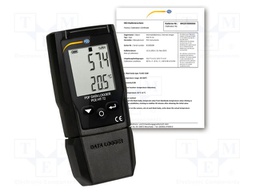 Data logger; temperature,humidity; Display: LCD 1,2"; ±1°C; ±5%