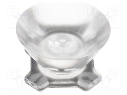 LED lens; round; milky; 7÷12°; Mounting: adhesive tape; H: 11.7mm