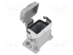 Enclosure: for HDC connectors; C146; size E6; with latch; PG16