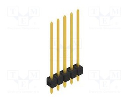 Connector: pin strips; pin header; male; PIN: 5; 2.54mm; THT; 1x5