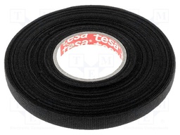 Fabric tape; PET wool; W: 9mm; L: 25m; black