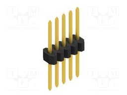 Connector: pin strips; pin header; male; PIN: 5; 1.27mm; THT; 1x5