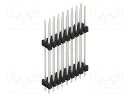Connector: pin strips; pin header; male; PIN: 18; 2.54mm; THT; 2x9