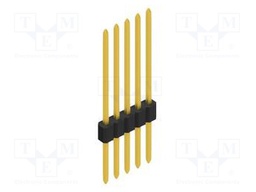 Connector: pin strips; pin header; male; PIN: 5; 1.27mm; THT; 1x5