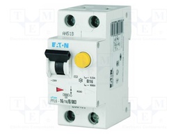 RCBO breaker; Inom: 13A; Ires: 30mA; Max surge current: 250A; 230V