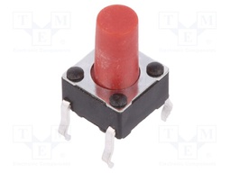 Microswitch TACT; SPST-NO; Pos: 2; 0.05A/12VDC; THT; none; 2.6N