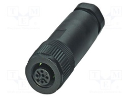 Connector: M12; plug; PIN: 5; 48V; straight; IP67; screw terminal