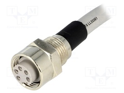 Socket; 7/8"; 0.5m; female; PIN: 5; for panel mounting,screw-in