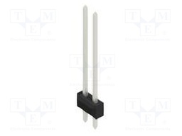 Connector: pin strips; pin header; male; PIN: 2; 2.54mm; THT; 2x1