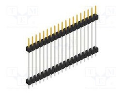Connector: pin strips; pin header; male; PIN: 19; 2.54mm; THT; 1x19