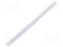 Spiral wrapping; ØBundle : 12mm; white; L: 10m; Features: flexible