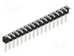 Connector: pin strips; pin header; male; PIN: 16; 2.54mm; THT; 1x16