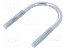 U-bolt; B; steel; zinc; Thread len: 53mm; Int.width: 61mm; H: 110mm