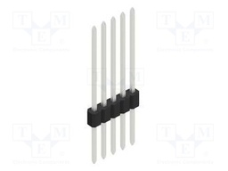 Connector: pin strips; pin header; male; PIN: 5; 1.27mm; THT; 1x5