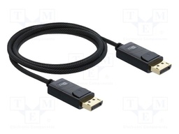 Cable; DisplayPort plug,both sides; textile; DisplayPort 2.1