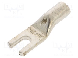 Tip: fork; M4; 10mm2; crimped; for cable; non-insulated; tinned
