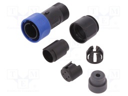 Connector: circular; plug; male; PIN: 4; w/o contacts; for cable