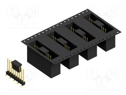 Connector: pin strips; pin header; male; PIN: 9; 2.54mm; SMT; 1x9