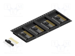 Connector: pin strips; pin header; male; PIN: 8; 2.54mm; SMT; 1x8