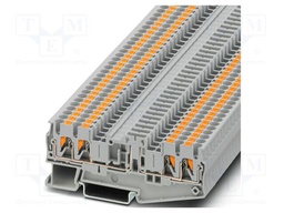 Splice terminal: rail; PT; 16A; 400V; push-in; PA; L: 35.2mm; W: 5.2mm