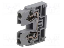 Splice terminal: rail; 0.08÷4mm2; ways: 1; grey; spring clamp; 500V