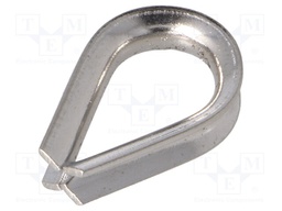 Thimble for rope; acid resistant steel A4; for rope; DIN6899