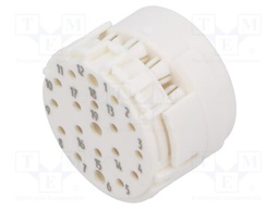 Connector: M23; contact insert; PIN: 19(3+16); male; for cable; 8A