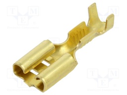 Terminal: flat; 6.3mm; 0.8mm; female; 0.51÷1.65mm2; crimped; brass