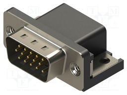 Connector: D-Sub HD; PIN: 15; socket; male; angled; THT; MHHDR