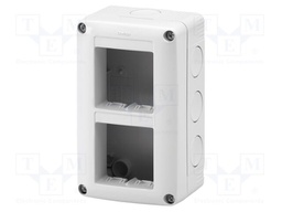 Enclosure: for modular components; IP40; for wall mounting; grey