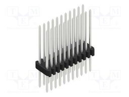 Connector: pin strips; pin header; male; PIN: 22; 1.27mm; THT; 2x11